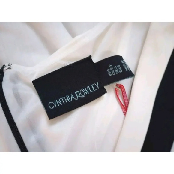 Cynthia Rowley Sleeveless Dress Size S NWT Black/White Mini Fit And Flare - Picture 9 of 9